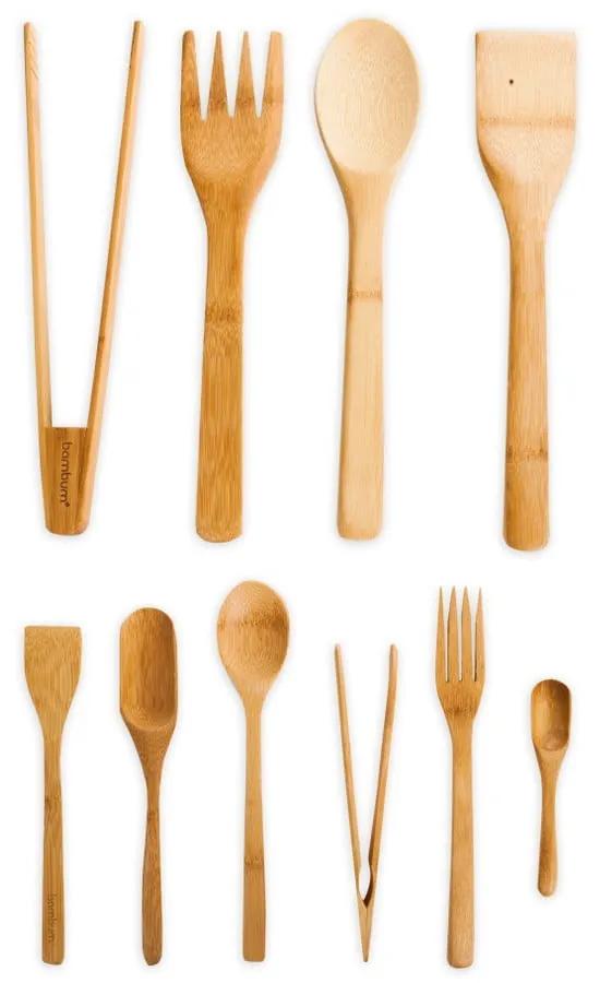 Súprava 10 kuchynských nástrojov z bambusu Bambum Violi