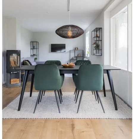 Jídelní křeslo HARBO, zelený samet House Nordic 1001155