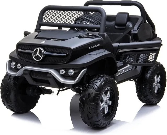 LEAN CARS Elektrické autíčko Mercedes Unimog čierne