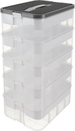 KRUZZEL Box na stavebnicu s 5 úrovňami - organizér na hračky - Kruzzel