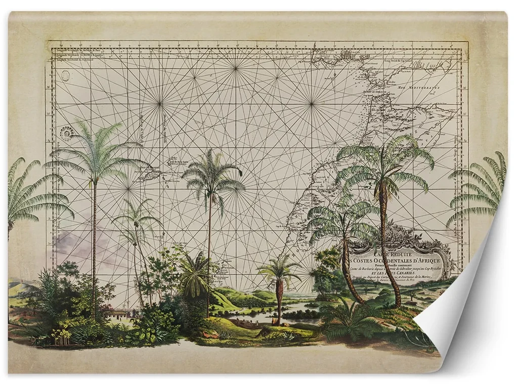 Gario Fototapeta Afrika a mapa - Andrea Haase Materiál: Vliesová, Rozmery: 100 x 70 cm