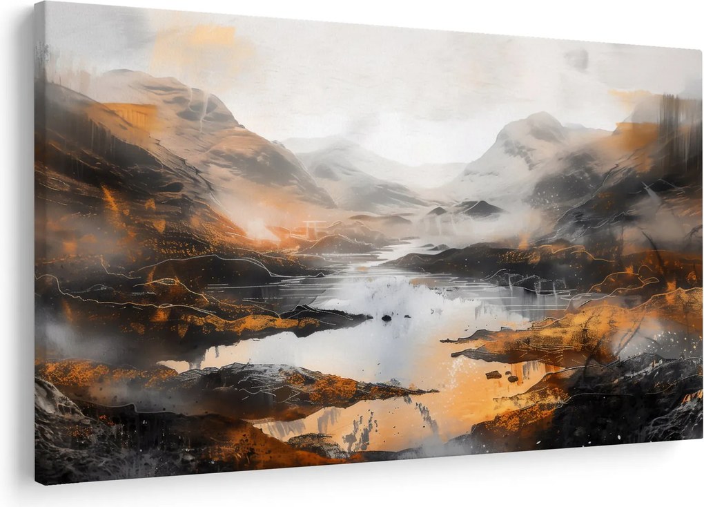 Obraz - Maľba horskej krajiny (90x60 cm)