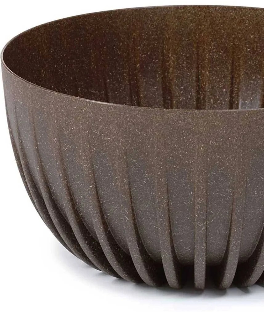 Kvetináč STRIPPED ECO 30 cm kávovo hnedý