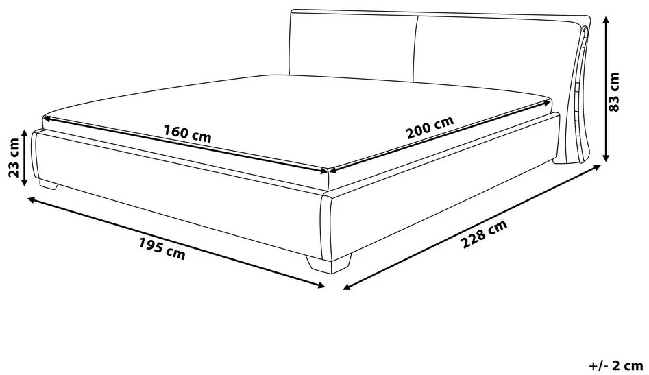 Manželská posteľ 160 cm PARNAS (s roštom a LED osvetlením) (zlatá). Vlastná spoľahlivá doprava až k Vám domov. 1022993