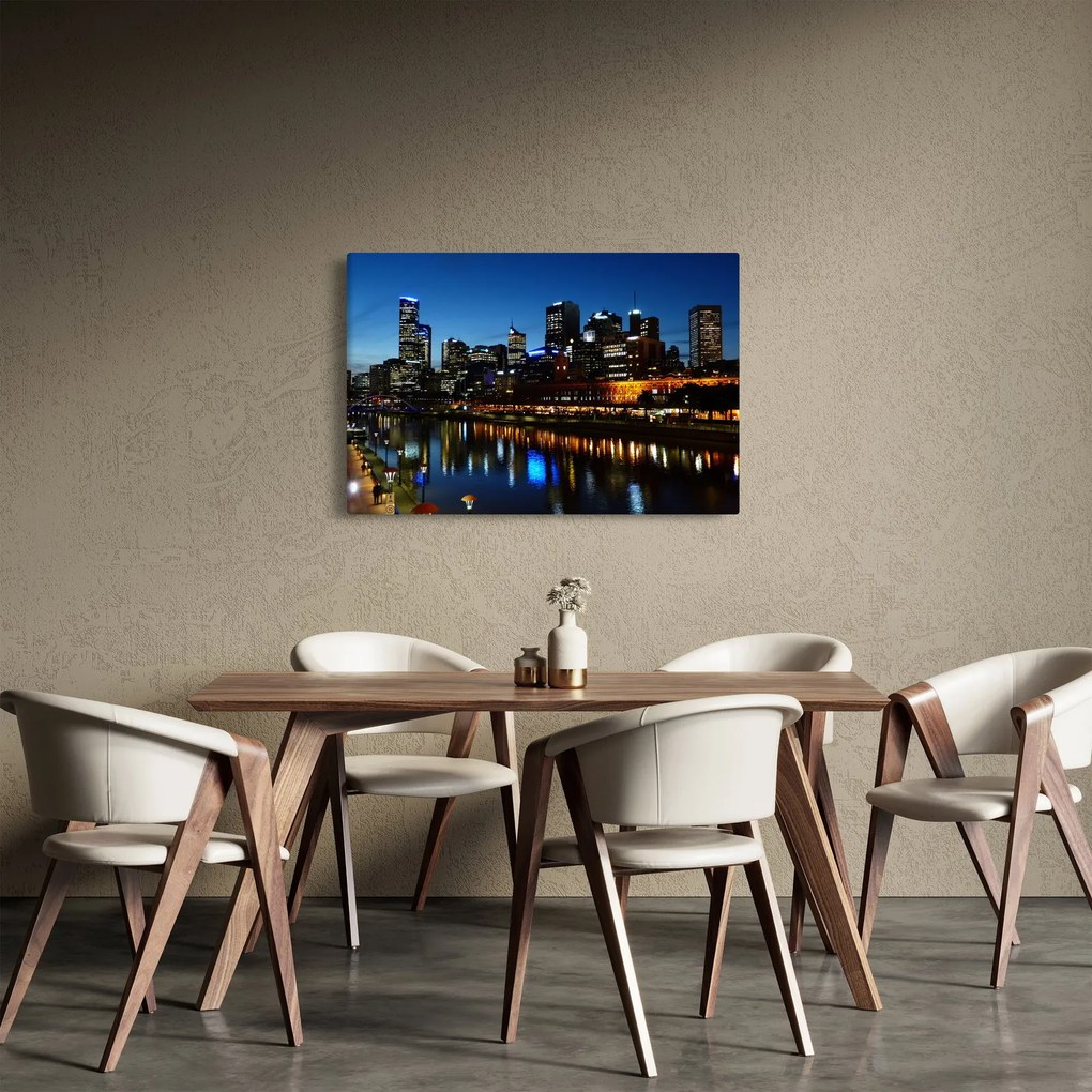 Obraz noci v Melbourne (90x60 cm)