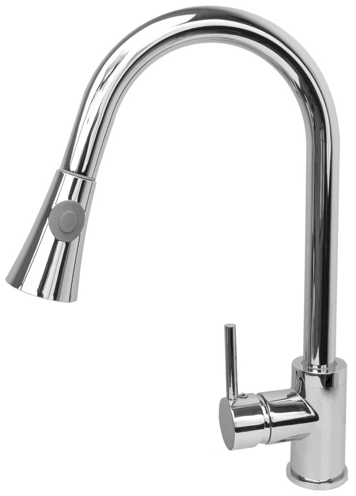 Gamma Taru, vysoká drezová batéria s výsuvným výtokom, chrómová, GMA-BT-CH