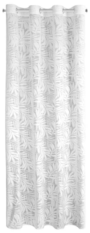 EUROFIRANY záves s vyrezávaným kvetinovým vzorom 140 cm x 250 cm biela 100 % polyester Rozmer varianty: 140 cm x 250 cm, Farba varianty: Biela