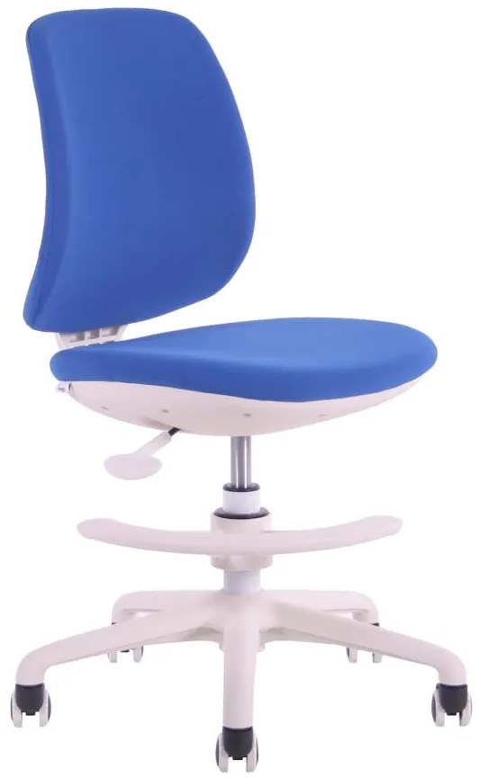 SEGO Študentská kancelárska stolička JUNIOR WHITE modrá
