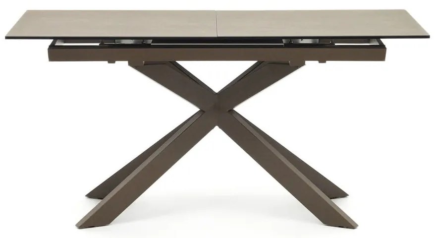 Hnedý rozkladací jedálenský stôl s keramickou doskou 90x160 cm Atminda – Kave Home