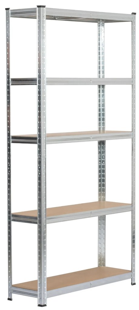 Kovový regál REGMET 90x30x180 cm strieborný