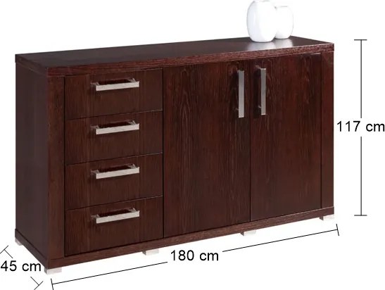 Komoda Remi 6SL 2DPE 180 - drevo D16