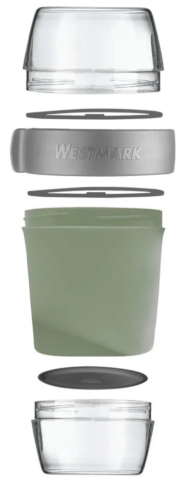 Westmark Trojdielna dóza na jedlo, 1150 ml, mätovo zelená