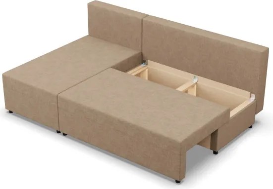 Rohová rozkladacia sedačka FERMO Lux cappuccino