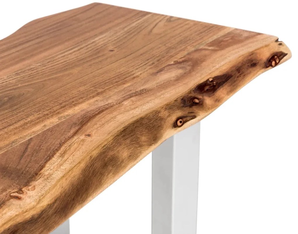 furniture-nabytek.cz - Masivní lavice Bullwer z akáciového dřeva, lakovaná, hnědá – 190×40 cm