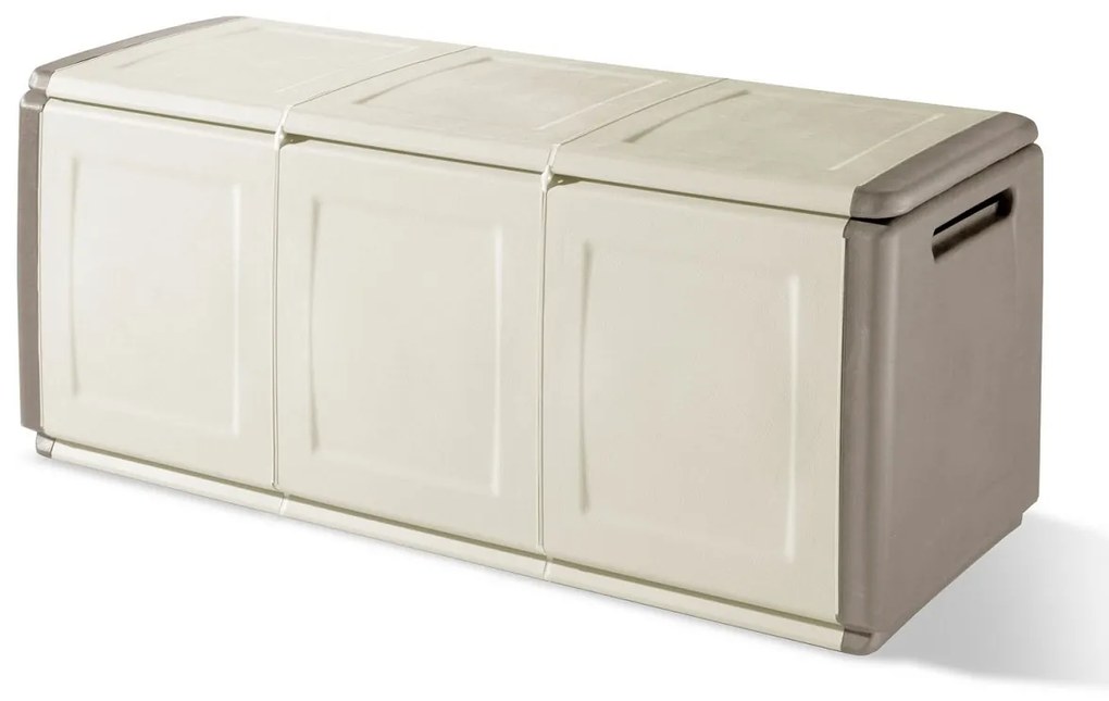 ARTPLAST Plastový úložný box Linea Cube 3dielny - béžovohnedý