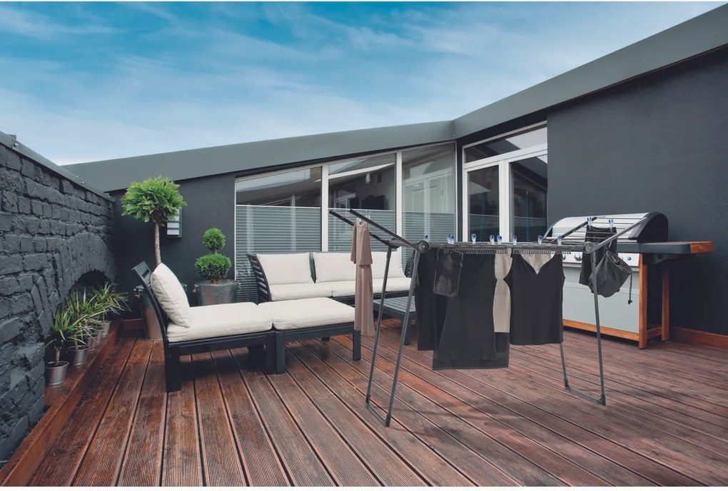 Leifheit Sušiak na bielizeň Pegasus 150 Solid Slim Black 81690