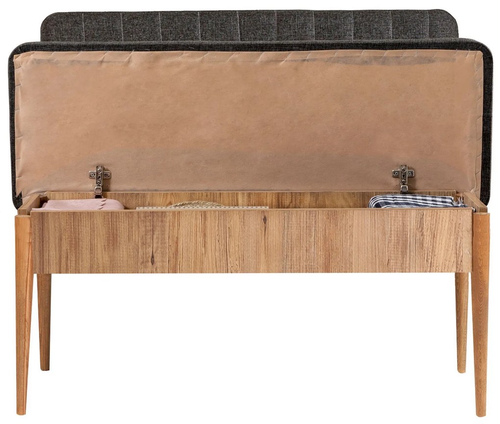 Lavica VINA s úložným priestorom 110 cm borovica atlantic/antracitová