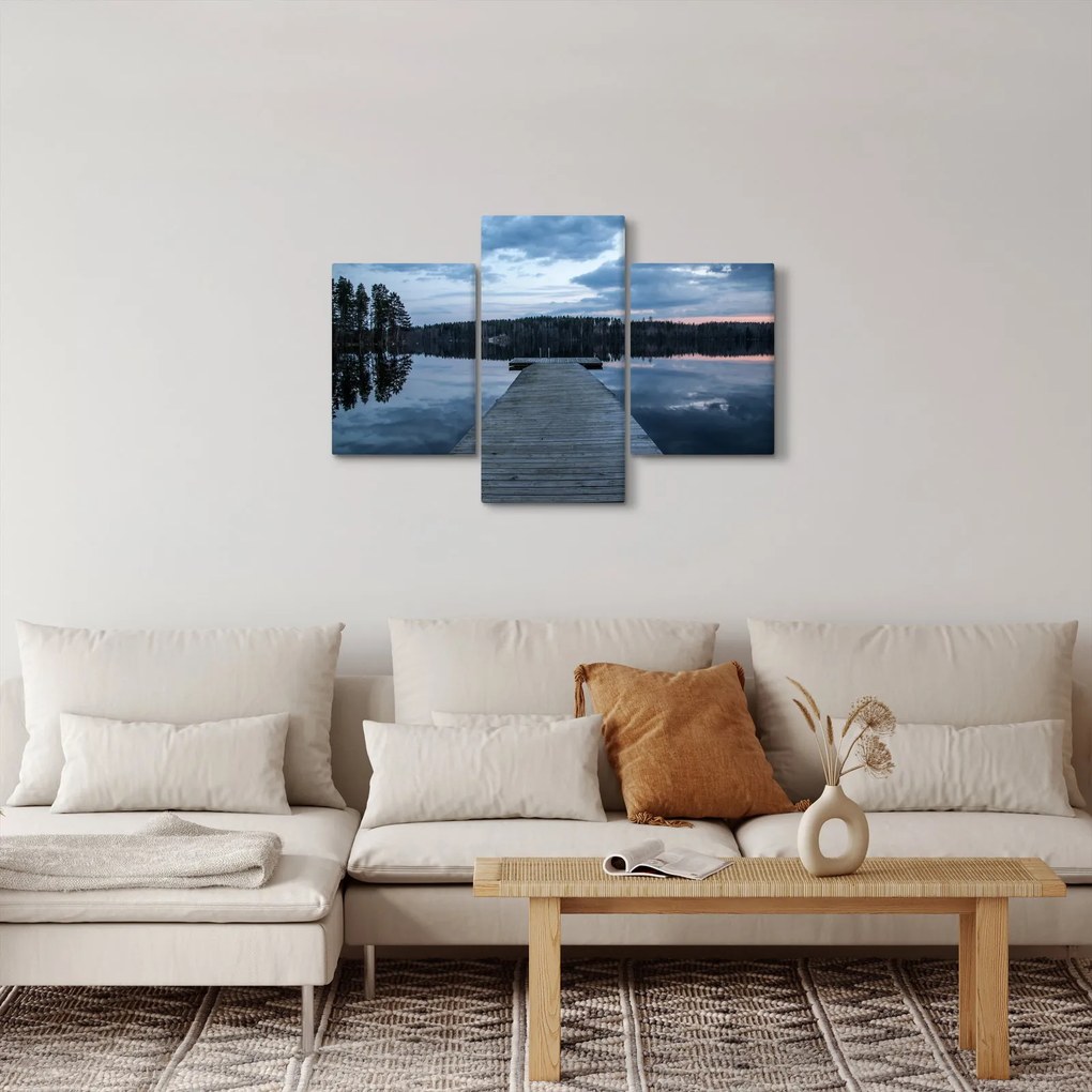 Obraz - Mólo na jazere (90x60 cm)