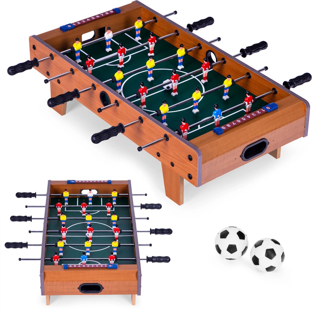 Mini drevený stolný futbal 69x35,5 cm ECOTOYS