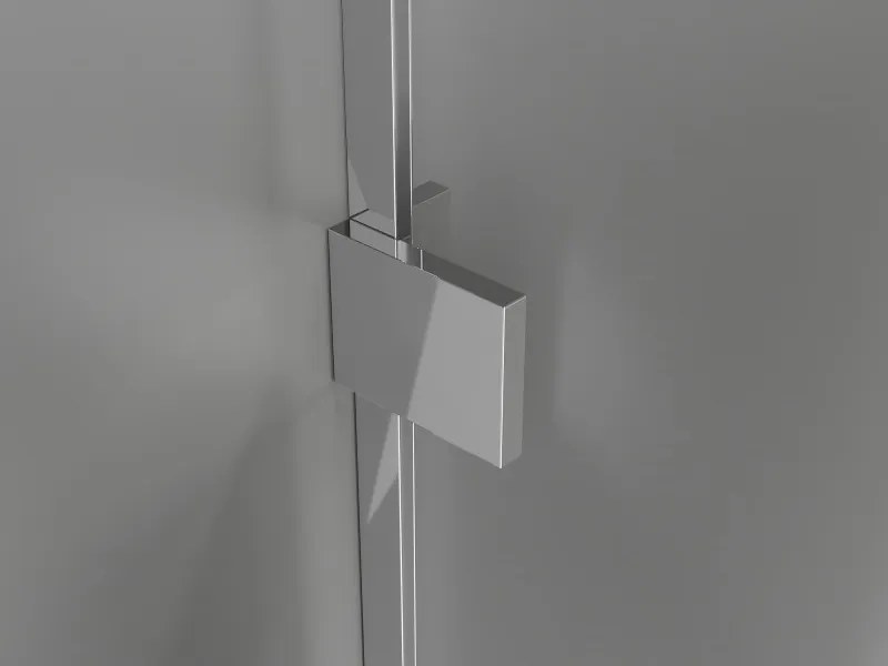 Mexen Lunar, výklopné sprchové dvere ľavé 120 cm, číre sklo, chrómový profil, 834-120-000-01-00-L