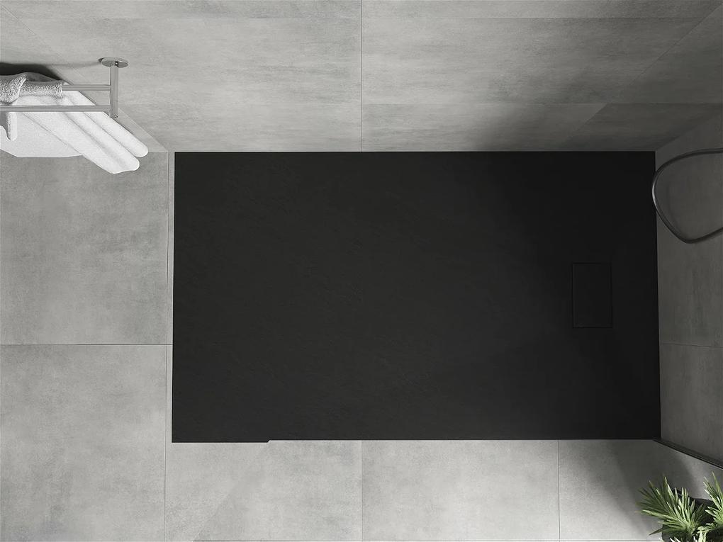 Mexen Hugo, SMC obdĺžniková sprchová vanička 160 x 90 cm, čierna matná, 42709016