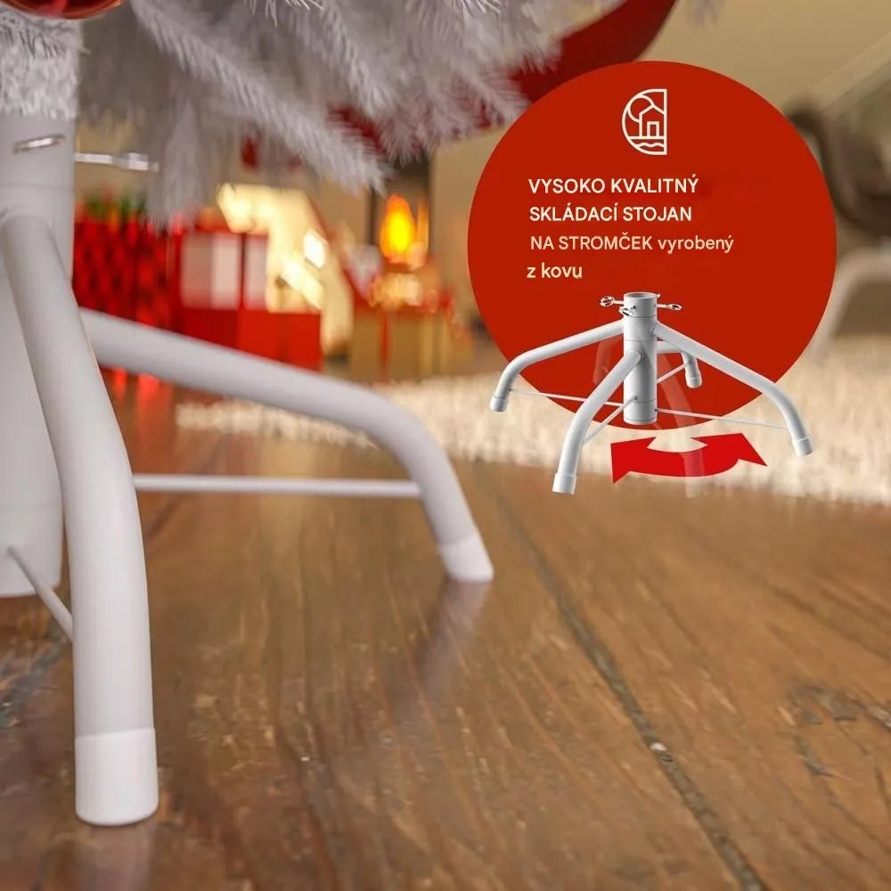 InternetovaZahrada Umelý vianočný stromček 180 cm - biely