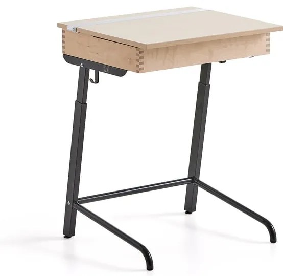 Školská lavica AXIOM, antracit/breza