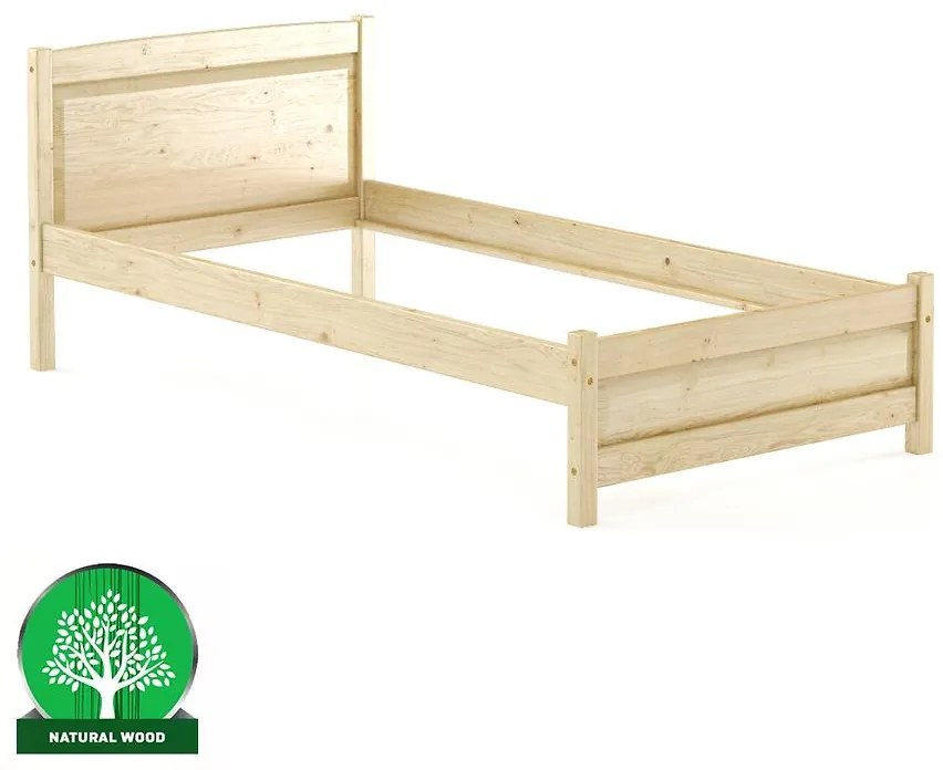Posteľ borovica LK125–100x200 surová