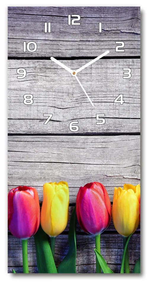 Nástenné hodiny Farebné tulipány pl_zsp_30x60_f_103218042
