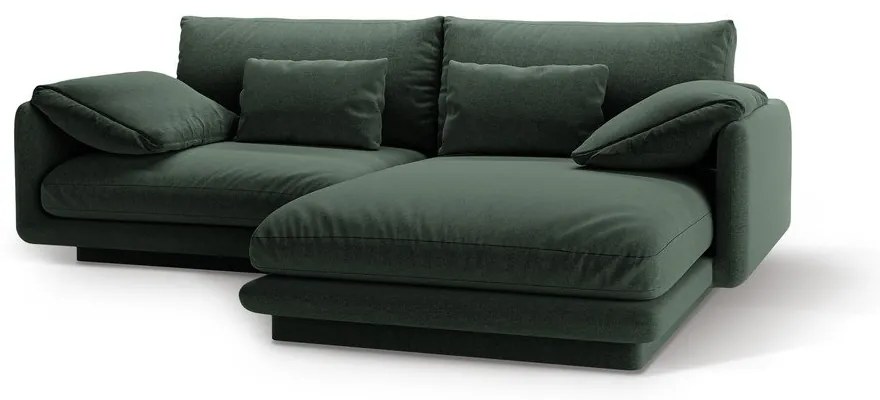 Tmavozelená rohová pohovka (pravý roh) Torino – Micadoni Home