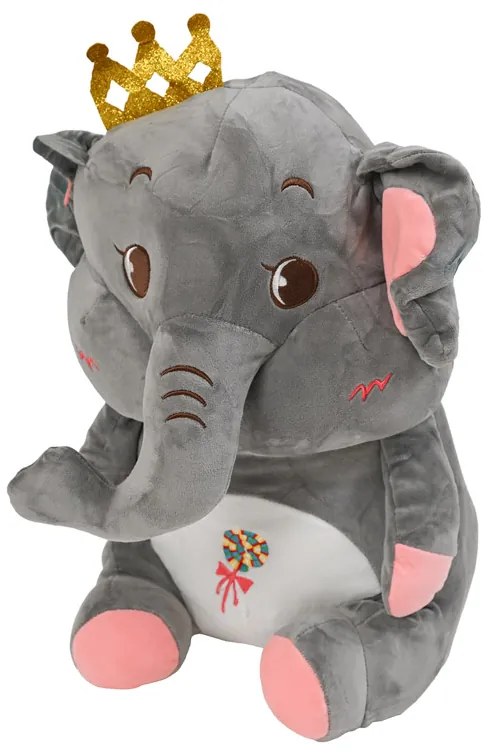 Plyšový SLONÍK s detskou dekou vo vnútri sivý