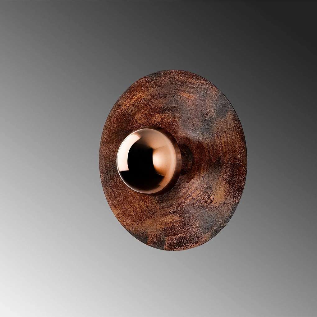 Nástěnná lampa Kurt 28 cm měděná
