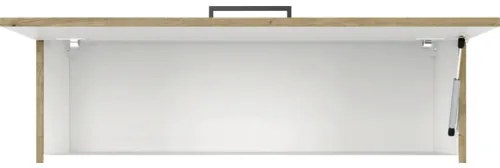 Kuchynská skrinka horná s vyklápacími dvierkami Flex Well Cara ŠxHxV 100 x 32 x 32 cm farba čela dub dizajnový matný farba korpusu dub svetlý