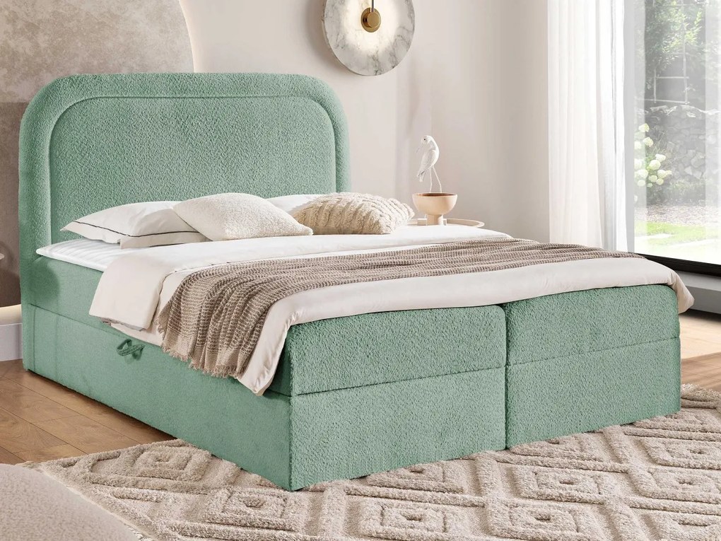 Kontinentálna posteľ Bukirt, Rozmer postele: 200x200, Dostupné poťahy: Coral 55