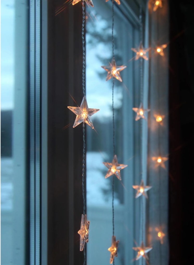 STAR TRADING Svetelná reťaz s hviezdičkami Star Curtain 90 × 120 cm