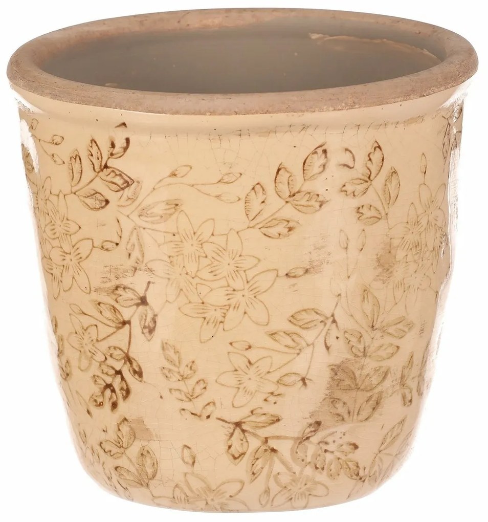 Keramický obal na kvety Flores retro, 14 x 13 cm, 14 cm
