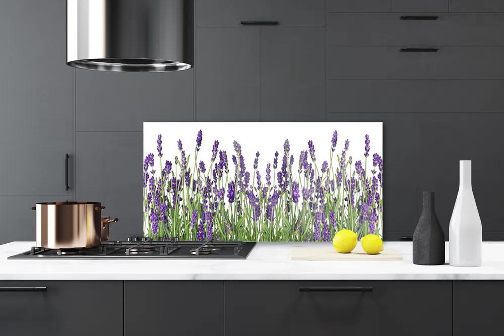 Sklenený obklad Do kuchyne Kvety rastlina príroda 140x70 cm