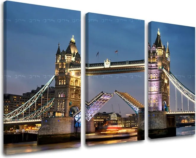 Obraz na stenu 3 dielny MESTO ME076E30 - 60x40 cm