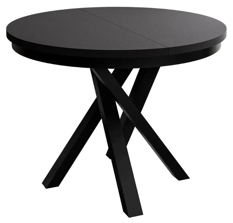 ROZKLADACÍ JEDÁLENSKÝ STÔL SALOME ČIERNY 100 / 140cm