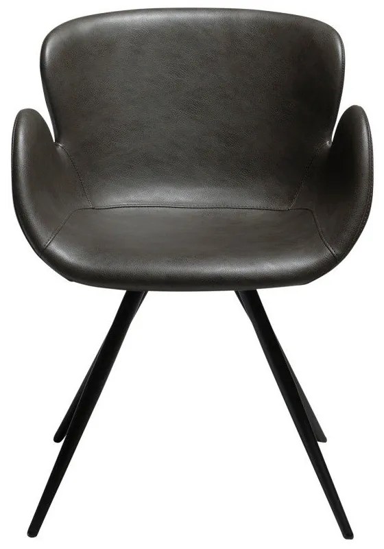 Sivé čalúnené jedálenské kreslo s podrúčkami Gaia – DAN-FORM Denmark