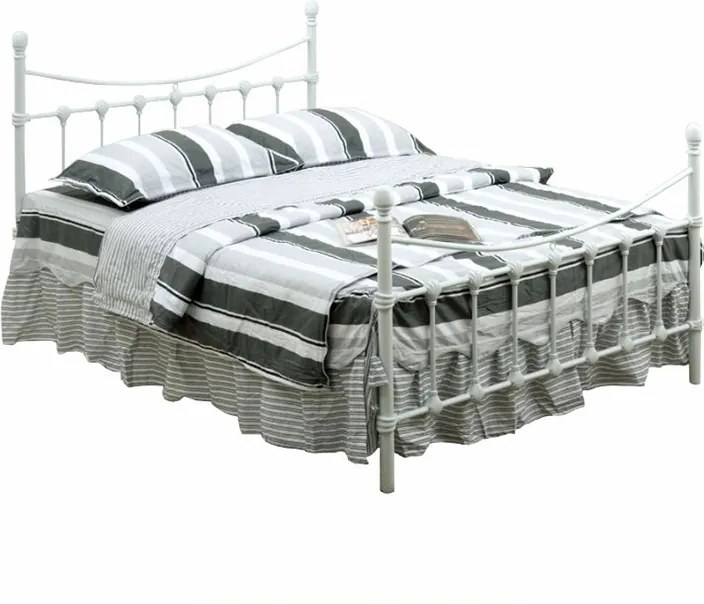 KONDELA Nieves New jednolôžková posteľ s roštom biela