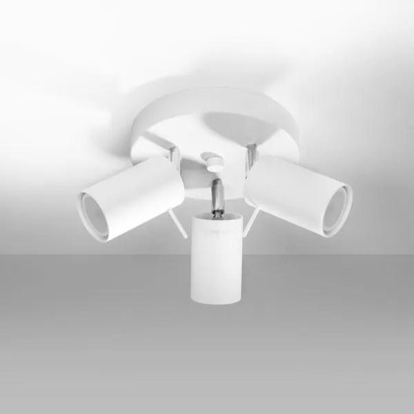 Sollux SL.1015 - Bodové svietidlo RING 3xGU10/10W/230V biela
