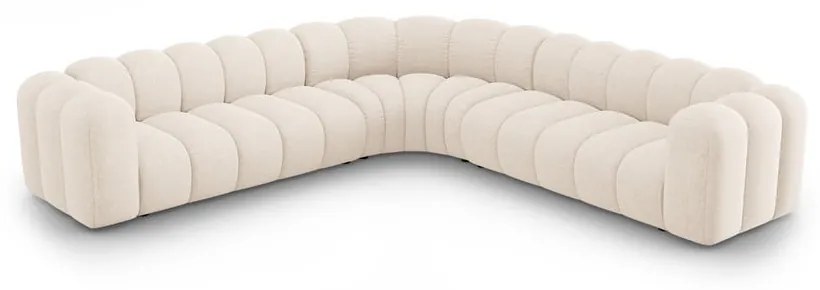 Krémová ženilková modulárna rohová pohovka Lupine – Micadoni