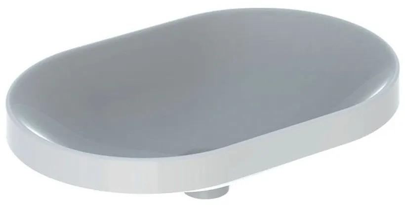 GEBERIT VariForm elipsovité zápustné umývadlo bez otvoru, bez prepadu, 600 x 400 mm, biela, 500.730.01.2