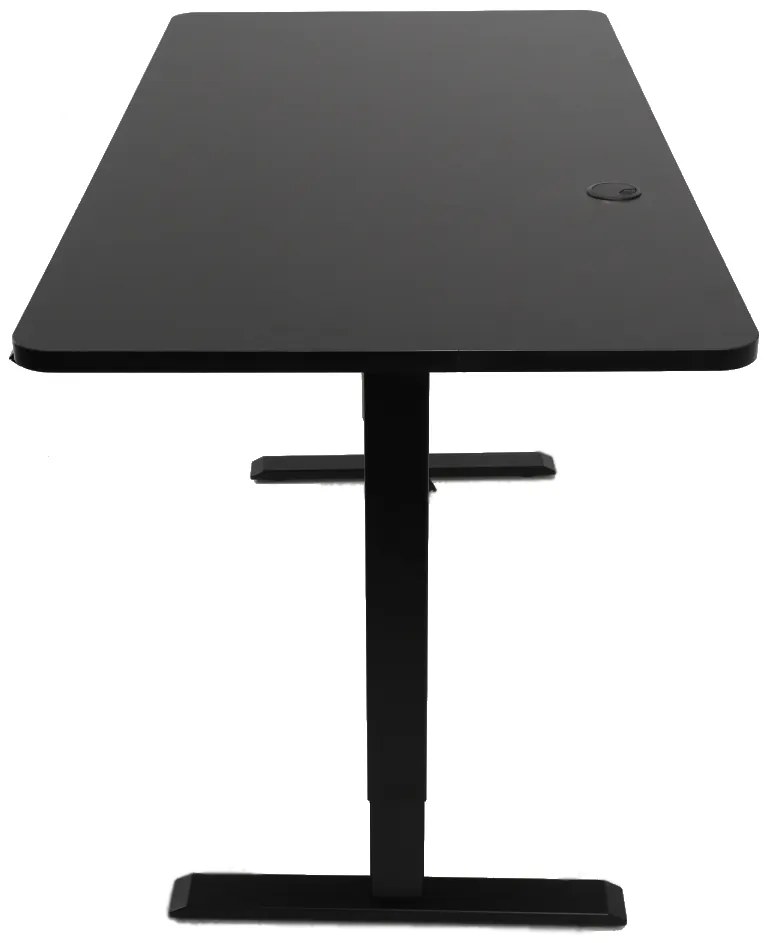 Výškovo nastaviteľný elektrický stôl BestBerg BBAT-14BB / rozmer 140x70 cm / výška 93,4-125,4 cm / čierny