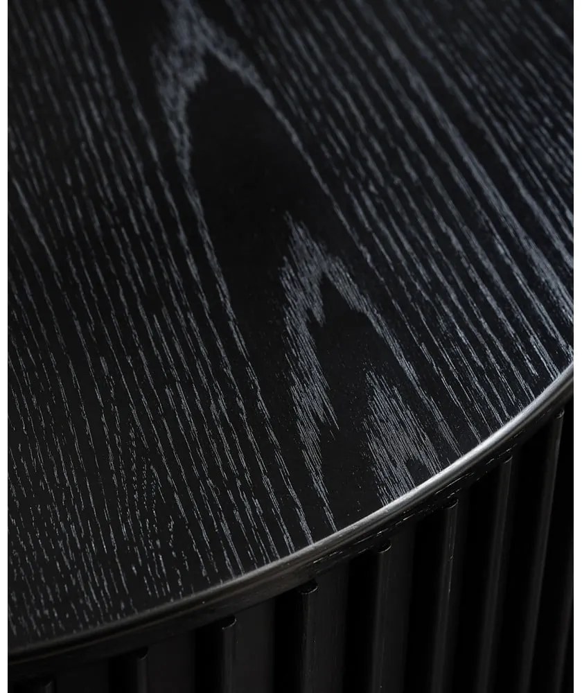 Čierny okrúhly konferenčný stolík ø 85 cm Siena – Unique Furniture