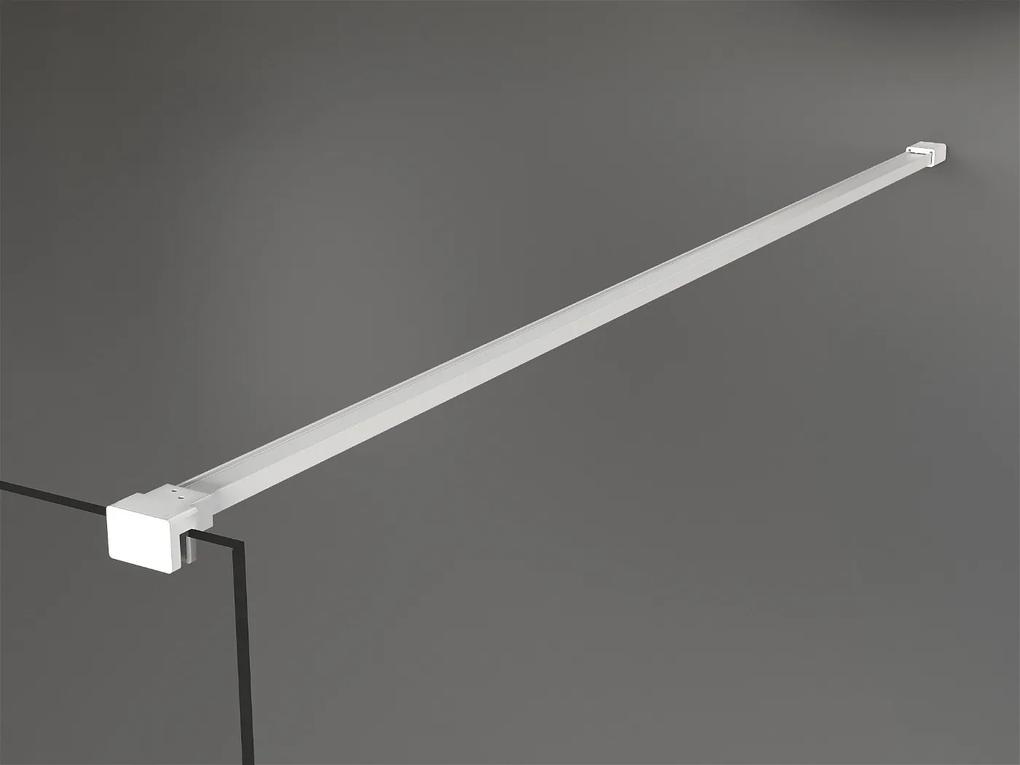 Mexen Kioto, Walk-In sprchová zástena 110 x 200 cm, 8mm sklo číre/námraza, biely profil, 800-110-101-20-35