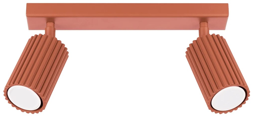 Bodové svietidlo Karbon, 2x okrovo červené kovové tienidlo, (možnosť polohovania)