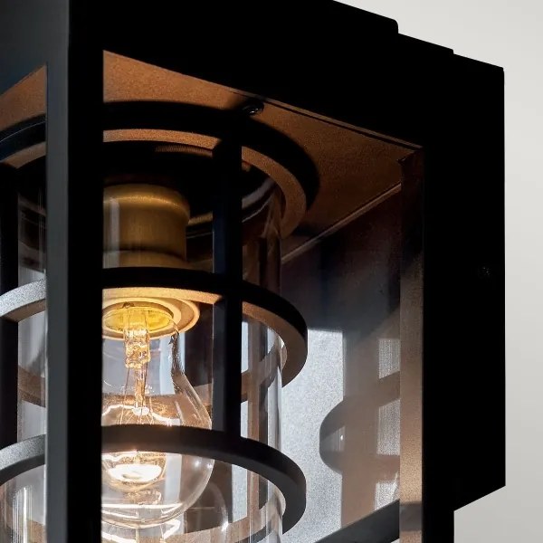 Kichler KL-HONE-S-BKT - Vonkajšie nástenné svietidlo HONE S 1xE27/60W/230V IP44