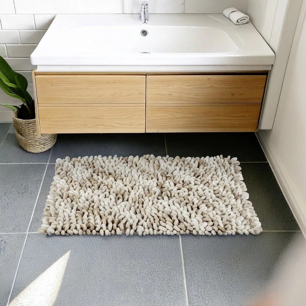 Béžová textilná kúpeľňová predložka 60x90 cm Lerici – Wenko